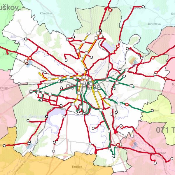 des öffentlichen Nahverkehrs Plzeňské městské